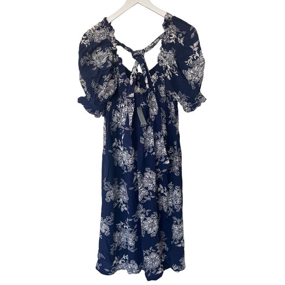By Anthropologie Puff-Sleeve Floral Midi Dress - Picture 7 of 7